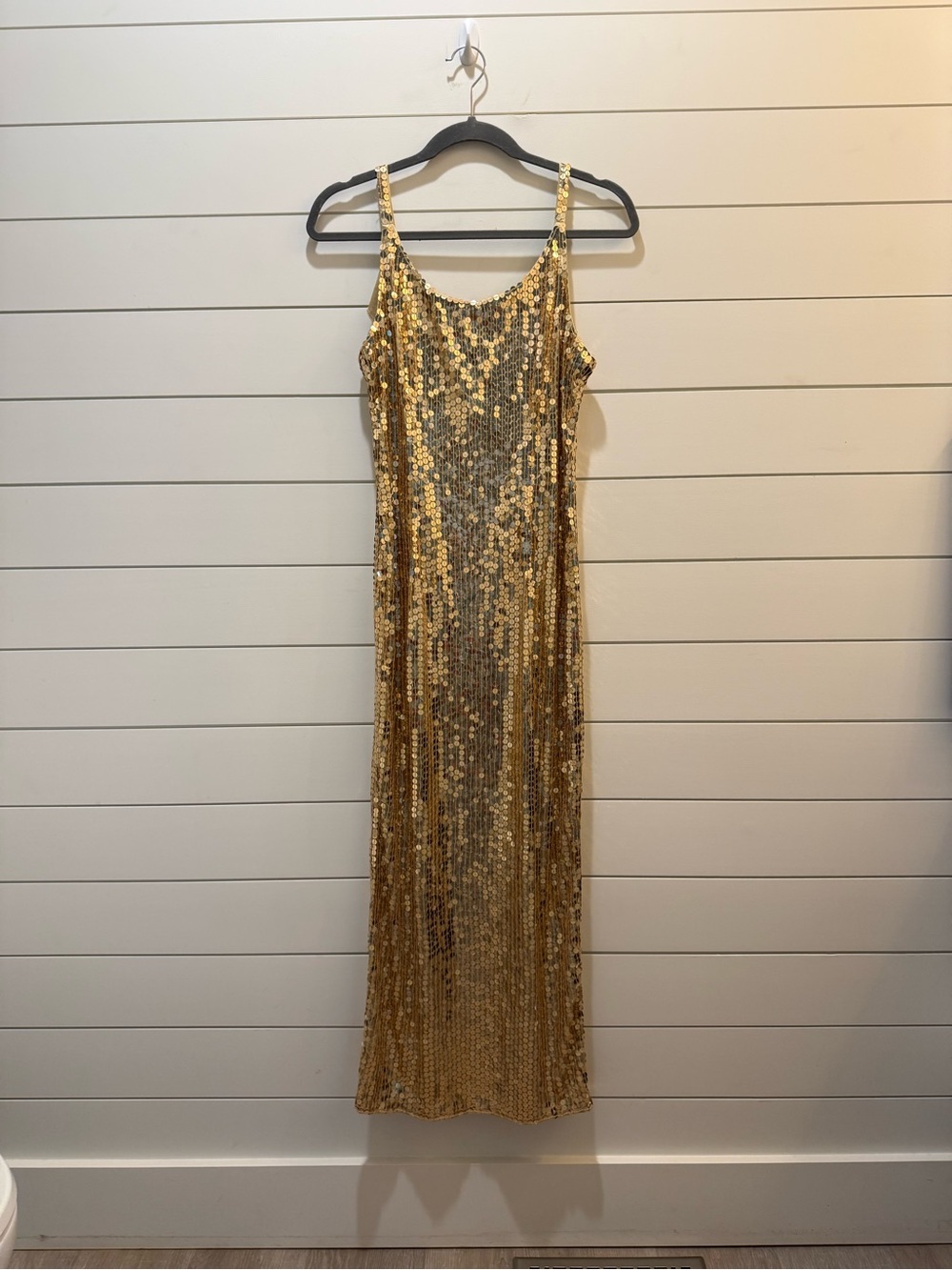 Laurence Kazar Gold Sequin Cocktail Dress